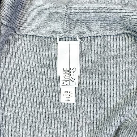 Wynne Layers Two-Tone Colorblock Open-Front Cardigan XL - Picture 6 of 8